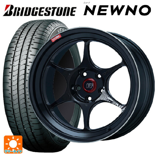 215/45R18 93W XL ブリヂストン ニューノ 正規品 # エンケイ パフォーマンスライン PF06 マシニングブラック 18-8.5J 国産車用 サマータイヤホイール4本セット 151,900円