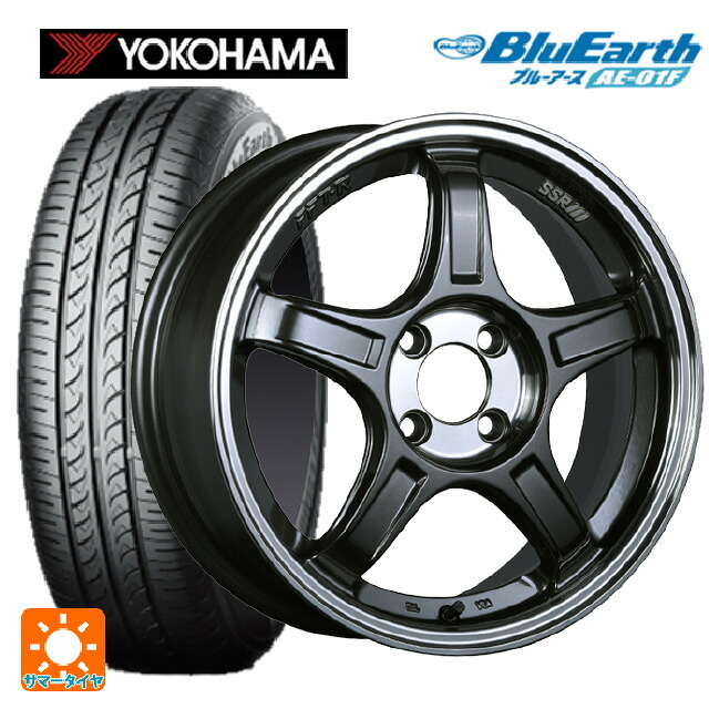 185/55R16 83V ヨコハマ ブルーアース AE01F タナベ SSR GT X03 マシンドグラファイトガンメタ+スモーククリア 16-6.5J 国産車用 サマータイヤホイール4本セット|タイヤホイール専門店コニシタイヤ