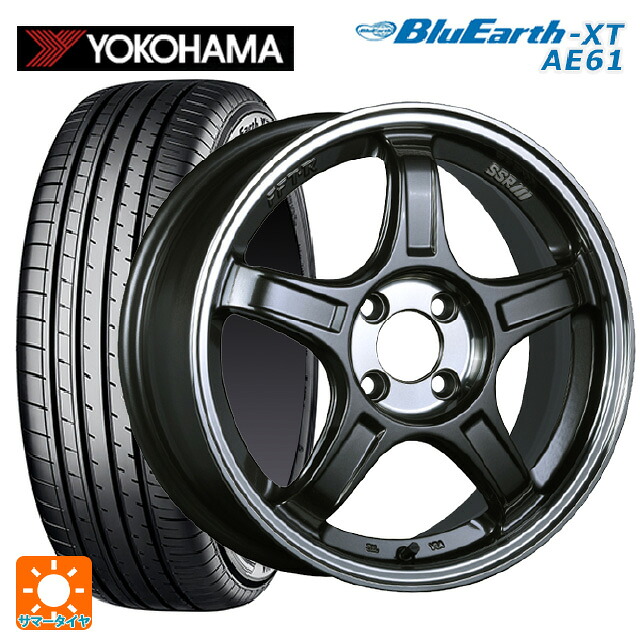 215/60R17 96H ヨコハマ ブルーアースXT AE61 タナベ SSR GT X03 マシンドグラファイトガンメタ＋スモーククリア 17-7J 国産車用 サマータイヤホイール4本セット｜タイヤホイール専門店コニシタイヤ