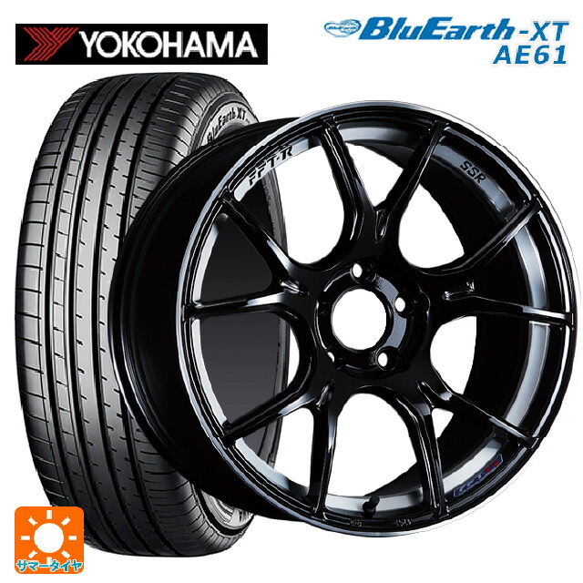 ニッサン リーフ(ZE2)用 215/55R18 99V XL ヨコハマ ブルーアースXT AE61 タナベ SSR GT X02 グロスブラック 新品サマータイヤホイール 4本セット|タイヤホイール専門店コニシタイヤ