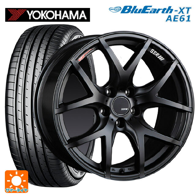 トヨタ プリウス(60系)用 195/60R17 90H ヨコハマ ブルーアースXT AE61 タナベ SSR GT V03 フラットブラック 新品サマータイヤホイール 4本セット
