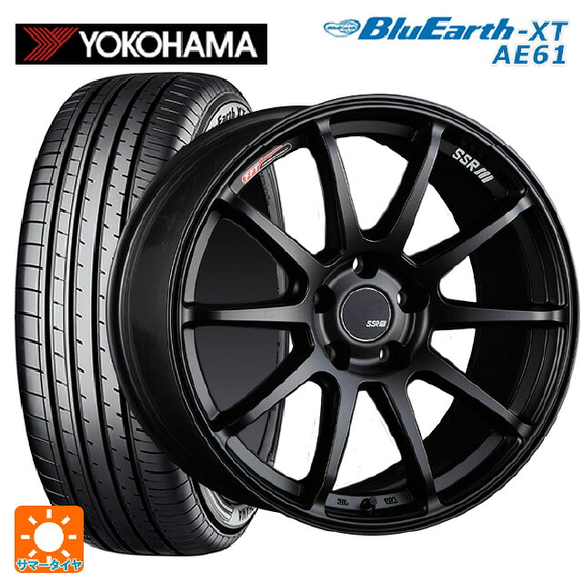 トヨタ プリウス(60系)用 195/60R17 90H ヨコハマ ブルーアースXT AE61 タナベ SSR GT V02 フラットブラック 新品サマータイヤホイール 4本セット