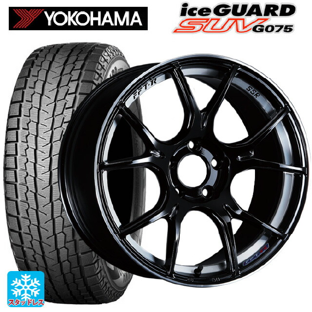 スバル フォレスター(SL系)用 2025年製 225/55R18 98T ヨコハマ アイスガードSUV G075 # タナベ SSR GT X02 グロスブラック 新品スタッドレスタイヤホイール 4本セット
