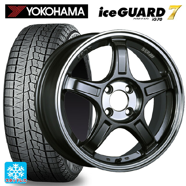 225/65R17 102Q ヨコハマ アイスガード7(IG70) # タナベ SSR GT X03 マシンドグラファイトガンメタ＋スモーククリア 17-7J 国産車用 スタッドレスタイヤホイール4本セット