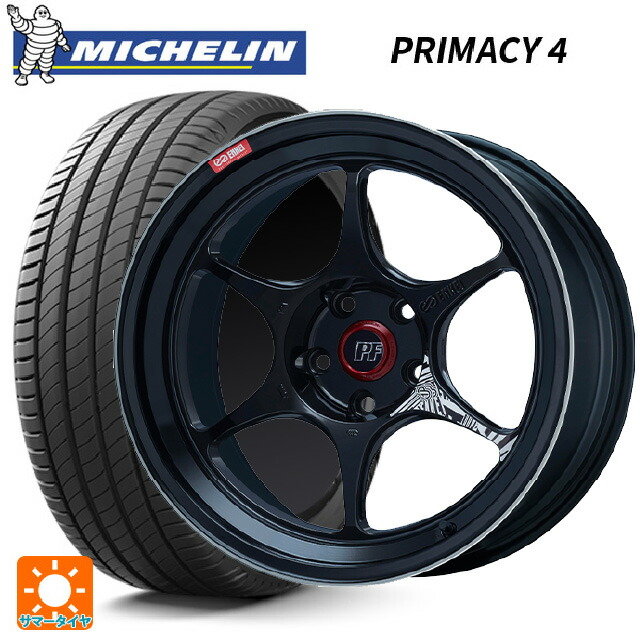 215/45R17 87W ミシュラン 正規品 プライマシー4 エンケイ パフォーマンスライン PF06 マシニングブラック 17-7.5J 国産車用 サマータイヤホイール4本セット