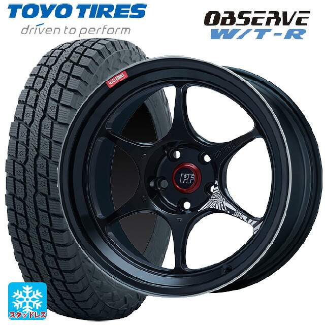 245/65R17 111Q XL トーヨー オブザーブ W/T-R エンケイ パフォーマンスライン PF06 マシニングブラック 17-7.5J 国産車用 スタッドレスタイヤホイール4本セット｜タイヤホイール専門店コニシタイヤ