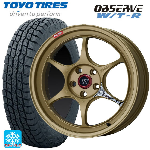 245/65R17 111Q XL トーヨー オブザーブ W/T-R エンケイ パフォーマンスライン PF06 ゴールド 17-7.5J 国産車用 スタッドレスタイヤホイール4本セット