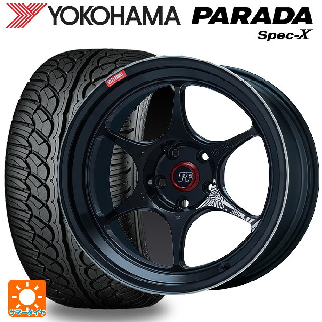 235/60R18 103V ヨコハマ パラダ PA02 エンケイ パフォーマンスライン PF06 マシニングブラック 18-8.5J 国産車用 サマータイヤホイール4本セット