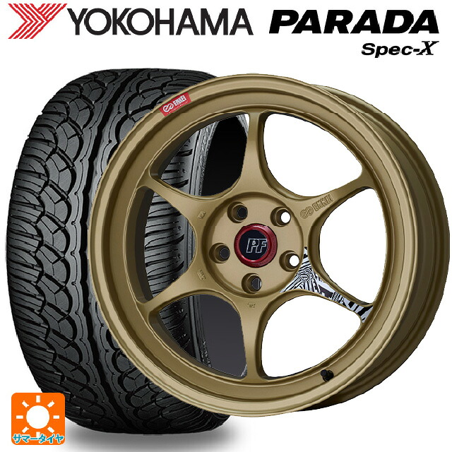 235/60R18 103V ヨコハマ パラダ PA02 エンケイ パフォーマンスライン PF06 ゴールド 18-9J 国産車用 サマータイヤホイール4本セット