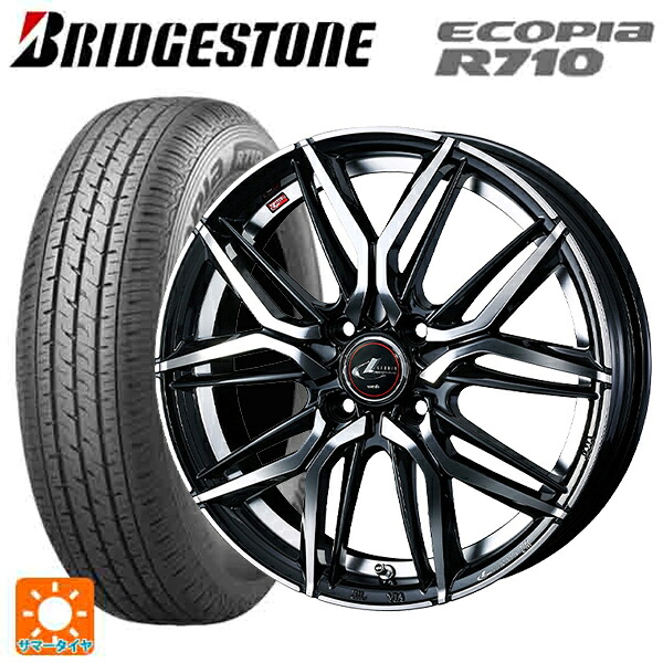 トヨタ プロボックス(160系)用 175/80R14 99/98N ブリヂストン エコピア R710 正規品 ウェッズ レオニス LM PBMC 新品サマータイヤホイール 4本セット