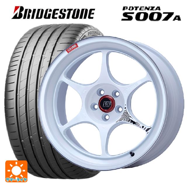 トヨタ ヴォクシー(90系)用 215/45R18 93Y XL ブリヂストン ポテンザ S007A 正規品 エンケイ パフォーマンスライン PF06 マシニングホワイト 新品サマータイヤホイール 4本セット