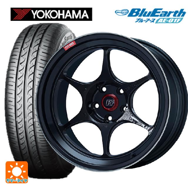 205/60R16 92H ヨコハマ ブルーアース AE01F エンケイ パフォーマンスライン PF06 マシニングブラック 16-6.5J 国産車用 サマータイヤホイール4本セット