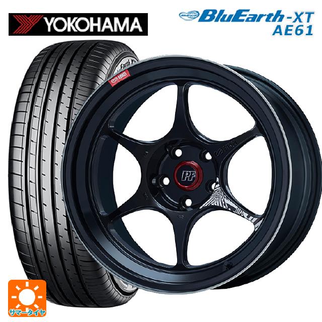ホンダ ヴェゼル(RV系)用 225/50R18 95V ヨコハマ ブルーアースXT AE61 エンケイ パフォーマンスライン PF06 マシニングブラック 新品サマータイヤホイール 4本セット