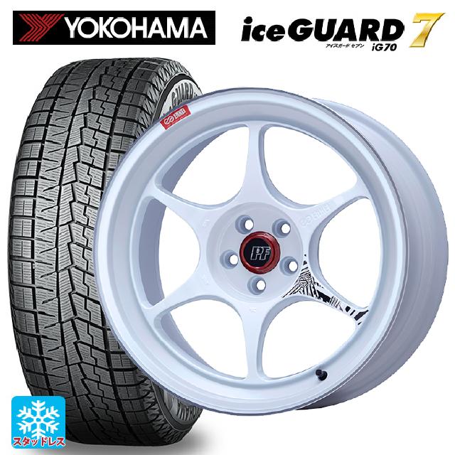 2025年製 235/45R17 94Q ヨコハマ アイスガード7(IG70) エンケイ パフォーマンスライン PF06 マシニングホワイト 17-7J 国産車用 スタッドレスタイヤホイール4本セット