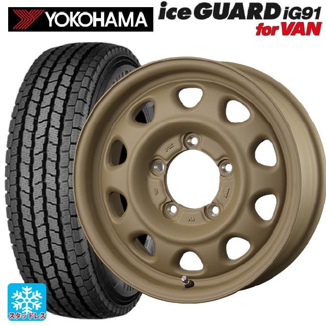 スズキ ジムニー(64系)用 185/85R16 111/109L ヨコハマ アイスガード IG91 for VAN トピー ランドフット SWZ CAFE LATTE 新品スタッドレスタイヤホイール 4本セット