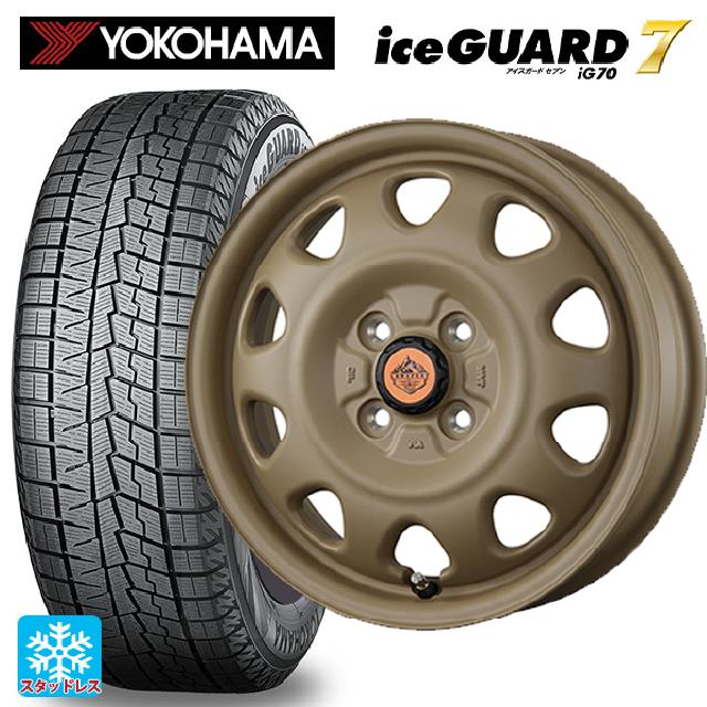 2025年製 155/65R14 75Q ヨコハマ アイスガード7(IG70) トピー ランドフット SWZ CAFE LATTE 14-4.5J 国産車用 スタッドレスタイヤホイール4本セット