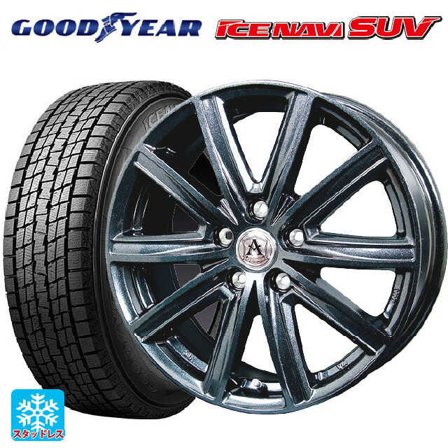 235/70R16 106Q グッドイヤー アイスナビ SUV テクノピア アフロディーテ MZ # ディープメタル 16-6.5J 国産車用 スタッドレスタイヤホイール4本セット
