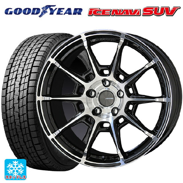スバル レガシィアウトバック(BS系)用 2025年製 225/60R18 100Q グッドイヤー アイスナビ SUV 共豊 ガレルナ レフィーノ made by エンケイ BP 新品スタッドレスタイヤホイール 4本セット