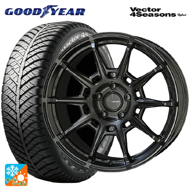 トヨタ GRヤリス(PA系)用 225/40R18 92H XL グッドイヤー ベクターフォーシーズンズ ハイブリッド 共豊 ガレルナ レフィーノ made by エンケイ MB 新品オールシーズンタイヤホイール 4本セット|タイヤホイール専門店コニシタイヤ