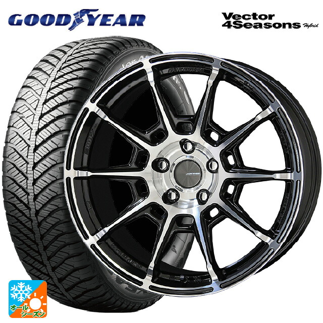 225/40R18 92H XL グッドイヤー ベクターフォーシーズンズ ハイブリッド 共豊 ガレルナ レフィーノ made by エンケイ BP 18-7.5J 国産車用 オールシーズンタイヤホイール4本セット｜タイヤホイール専門店コニシタイヤ