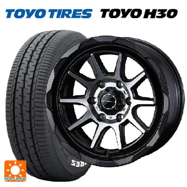 トヨタ ハイエース(200系)用 215/65R16 109/107R トーヨー H30 ホワイトレター ウェッズ マッドヴァンス06 マットブラックポリッシュ 新品サマータイヤホイール 4本セット
