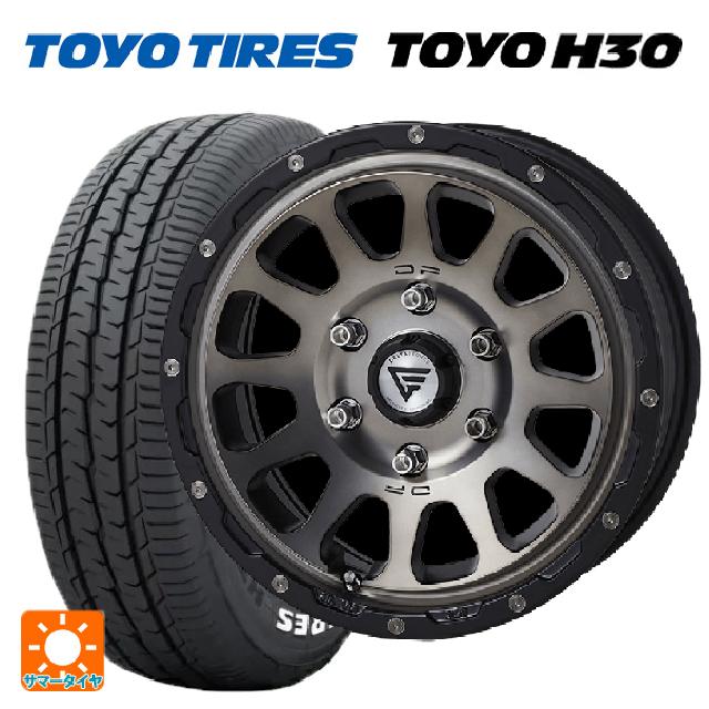 トヨタ ハイエース(200系)用 215/65R16 109/107R トーヨー H30 ホワイトレター エクシズルライン デルタフォース オーバル マットスモークポリッシュ 新品サマータイヤホイール 4本セット｜タイヤホイール専門店コニシタイヤ