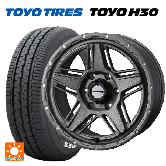 トヨタ ハイエース(200系)用 215/65R16 109/107R トーヨー H30 ホワイトレター ウェッズ マッドヴァンス07 FLINT GRAY 新品サマータイヤホイール 4本セット
