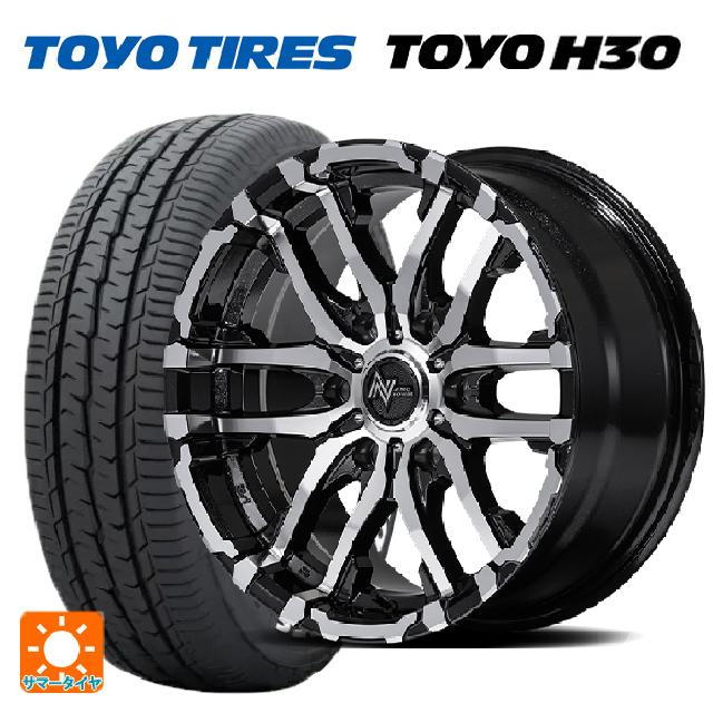 トヨタ ハイエース(200系)用 195/80R15 107/105N トーヨー H30 ホワイトレター エムアイディー ナイトロパワー M26 クロスファング ブラックメタリック/ミラーカット 新品サマータイヤホイール 4本セット