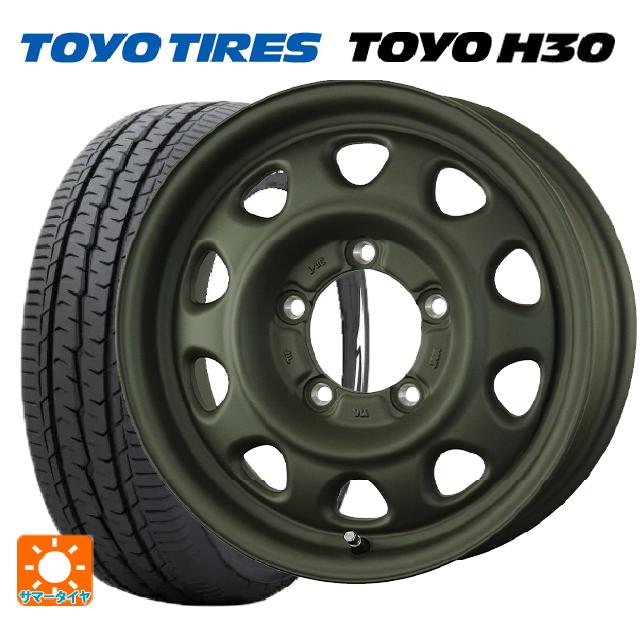 スズキ ジムニーシエラ(74系)用 195/80R15 107/105N トーヨー H30 ホワイトレター トピー ランドフット SWZ OD 新品サマータイヤホイール 4本セット