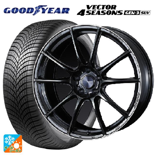 2023年製 235/55R19 105W XL グッドイヤー ベクター4シーズンズ ジェン3 SUV # ウェッズ ウェッズスポーツ SA25R METAL BLACK/F 19-8J 国産車用 オールシーズンタイヤホイール4本セット｜タイヤホイール専門店コニシタイヤ