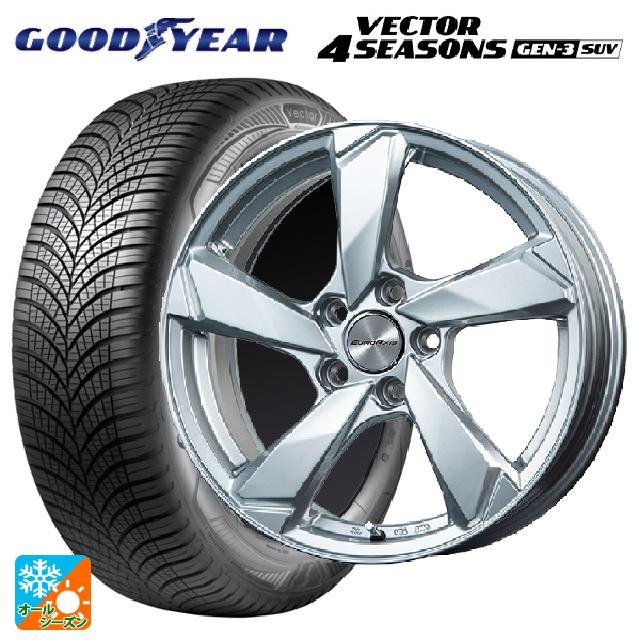 ランドローバー レンジローバー イヴォーク(LZ2系)用 235/65R17 108W XL グッドイヤー ベクター4シーズンズ ジェン3 SUV ユーロアクシス クロスエッジ シルバー 新品オールシーズンタイヤホイール 4本セット|タイヤホイール専門店コニシタイヤ