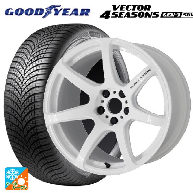 2024年製 225/60R17 103V XL グッドイヤー ベクター4シーズンズ ジェン3 SUV # ワーク エモーション T7R WHT 17-7J 国産車用 オールシーズンタイヤホイール4本セット