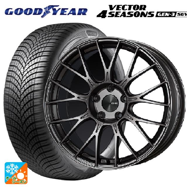 トヨタ ハリアー(80系)用 225/60R18 104W XL グッドイヤー ベクター4シーズンズ ジェン3 SUV エンケイ パフォーマンスライン PFM1 ダークシルバー 新品オールシーズンタイヤホイール 4本セット