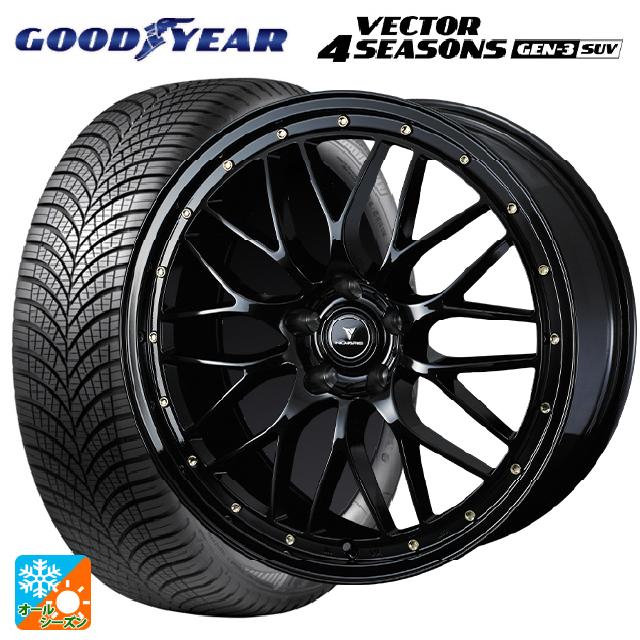 スバル レガシィアウトバック(BS系)用 225/60R18 104W XL グッドイヤー ベクター4シーズンズ ジェン3 SUV ウェッズ ノヴァリス アセットエムワン ブラック/ゴールドピアス 新品オールシーズンタイヤホイール 4本セット｜タイヤホイール専門店コニシタイヤ