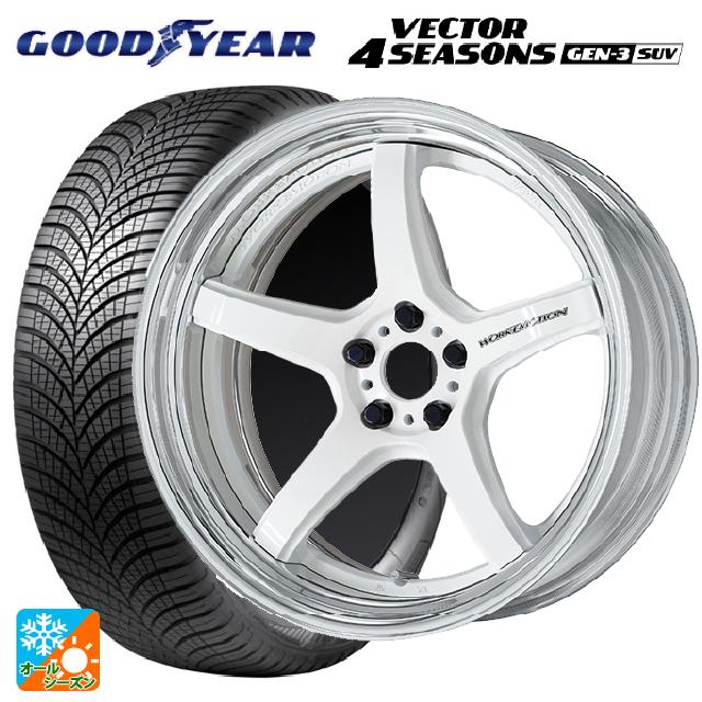 235/65R18 110V XL グッドイヤー ベクター4シーズンズ ジェン3 SUV ワーク エモーション T5R 2P WHT 18-8J 国産車用 オールシーズンタイヤホイール4本セット