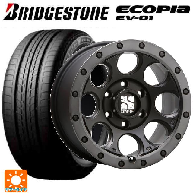 215/50R17 91V ブリヂストン エコピア EV-01 正規品 エムエルジェイ エクストリームJ XJ03 Flat Black Smoke 17-7.5J 国産車用 サマータイヤホイール4本セット