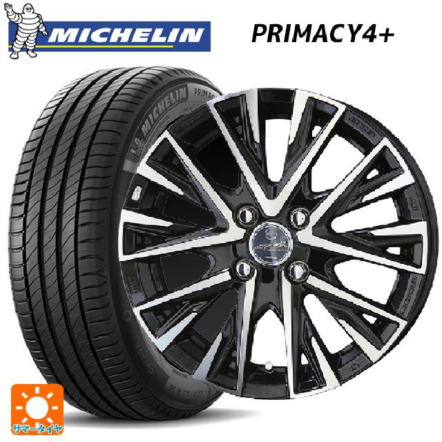 225/50R16 92W ミシュラン プライマシー4＋ 正規品 共豊 スマック レジーナ サファイアブラックポリッシュ 16-6J 国産車用 サマータイヤホイール4本セット