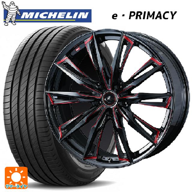 スバル フォレスター(SL系)用 235/50R19 99V ミシュラン Eプライマシー 正規品 ウェッズ レオニス GX BK/SC(RED) 新品サマータイヤホイール 4本セット