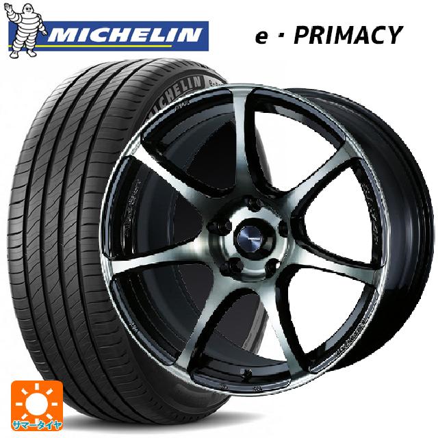トヨタ ヴォクシー(90系)用 215/45R18 89W ミシュラン 正規品 Eプライマシー ウェッズ ウェッズスポーツ SA75R WBC 新品サマータイヤホイール 4本セット