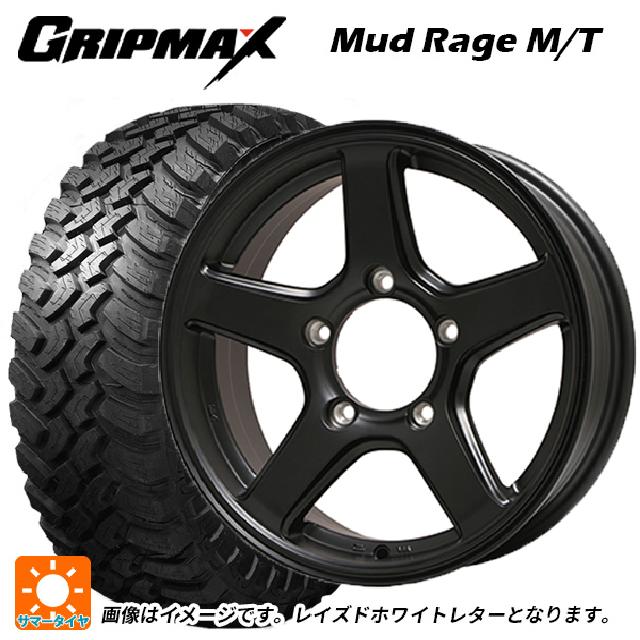 スズキ ジムニーシエラ(74系)用 195/80R15 96Q グリップマックス マッドレイジ MT ホワイトレター トピー ME-A MB 新品サマータイヤホイール 5本セット