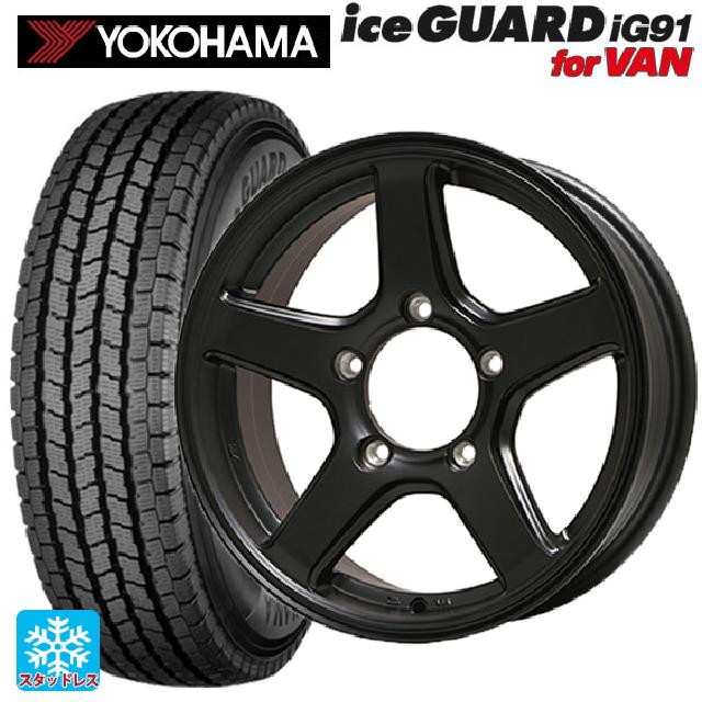 スズキ ジムニー(64系)用 185/85R16 111/109L ヨコハマ アイスガード IG91 for VAN トピー ME-A # MB 新品スタッドレスタイヤホイール 5本セット