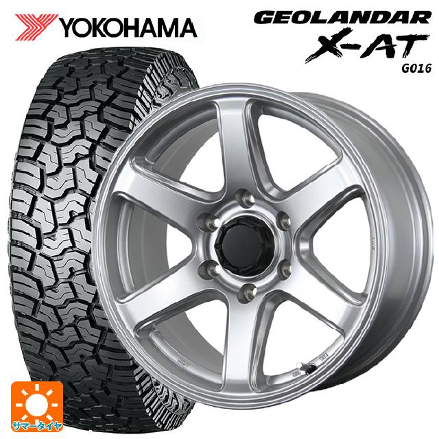 トヨタ ハイラックス(120系)用 285/70R17 121/118Q ヨコハマ ジオランダー X-AT G016 ブラックレター 正規品 トピー ME-A # シルバー 新品サマータイヤホイール 4本セット