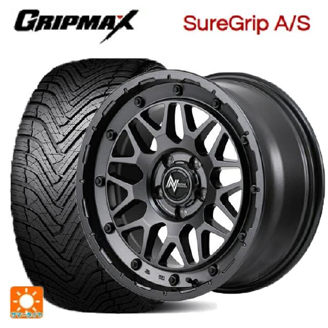 225/45R18 95W XL グリップマックス シュアグリップ A/S ブラックレター エムアイディー ナイトロパワー M29 スティンガー バレルブラック 18-7J 国産車用 オールシーズンタイヤホイール4本セット