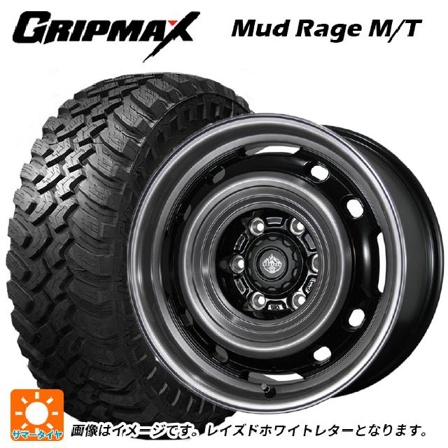 トヨタ ハイエース(200系)用 195R15 107/105Q グリップマックス マッドレイジ MT ホワイトレター トピー ランドフット XFG SC/P 新品サマータイヤホイール 4本セット
