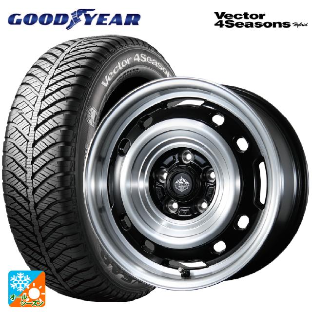 195/55R16 87H グッドイヤー ベクターフォーシーズンズ ハイブリッド トピー ランドフット XFG # GB/P 16-7J 国産車用 オールシーズンタイヤホイール4本セット