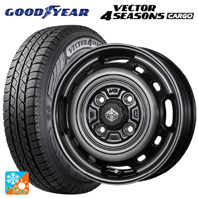 155/80R14 88/86N グッドイヤー ベクター4シーズンズ カーゴ トピー ランドフット XFG SC/P 14-5J 国産車用 オールシーズンタイヤホイール4本セット