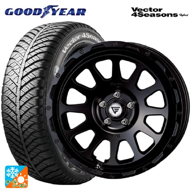 225/45R18 91H グッドイヤー ベクターフォーシーズンズ ハイブリッド エクシズルライン デルタフォース オーバル FF サテンブラック 18-8J 国産車用 オールシーズンタイヤホイール4本セット|タイヤホイール専門店コニシタイヤ