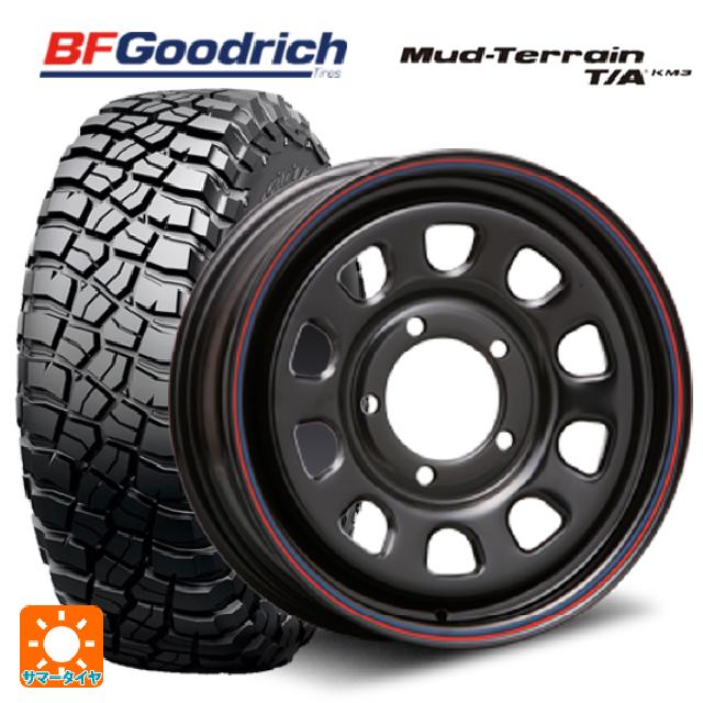 225/75R16 115/112Q BFグッドリッチ マッドテレーン TA KM3 ブラックレター 正規品 エムエルジェイ デイトナ SS Black 16-5.5J 国産車用 サマータイヤホイール4本セット