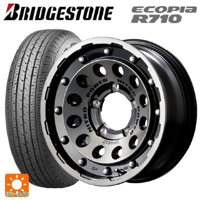 スズキ ジムニーノマド(JC74W)用 195/80R15 103/101N ブリヂストン エコピア R710 正規品 エムアイディー ナイトロパワーH12 ショットガン ブラッククリア/マシニング 新品サマータイヤホイール 4本セット