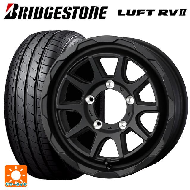 215/65R16 98H ブリヂストン ルフトRV2(日本製) 正規品 # ウェッズ マッドヴァンス06 フルマットブラック 16-6J 国産車用 サマータイヤホイール4本セット